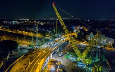 Raupenkraneinsatz in Bonn – 2x 500 Tonnen Krane von HKV (LR 1500 und LTM 1500-8.1)