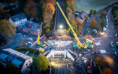 Express-Brückenbaustelle in Dülmen mit LR1500